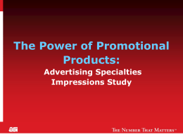 Solution 11-The Cost-Per-Impression of Advertising Specialties is a