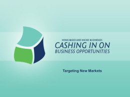 Targeting New Markets