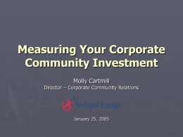 Measuring Your Corporate Community Investment