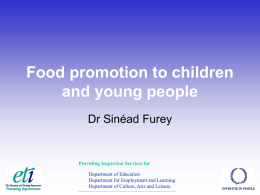 Food Promotion to Children and Young People
