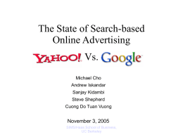 Online advertising - UC Berkeley School of Information