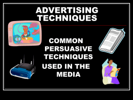 Advertising Techniques (PowerPoint Slides)