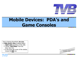 PDA`s and Game Consoles - Television Bureau of Advertising :: TVB