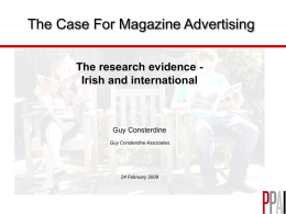 The Case for Magazine Adverising