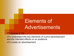 2.10 Elements of Advertisements