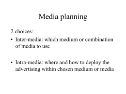 Notes on media planning