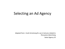 Select Agency - Advertising Principles