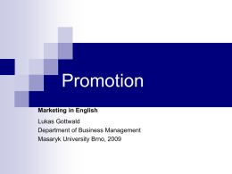 Promotion - IS MU - Masaryk University