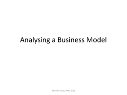 Analysing a Business Model