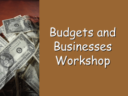Budgets and Businesses PPT