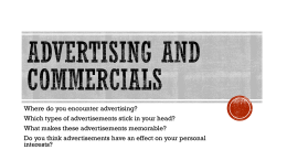 Notes on Types of Advertising