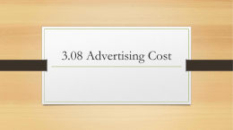 3.08 Advertising cost