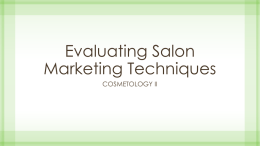 PowerPoint - Evaluating Salon Marketing Techniques