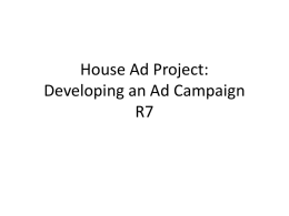 House Ads or other Campaign Proposal