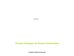 Creative Strategies for Diverse Communities