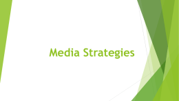 Media Strategies - Mr. Parsons` Homework Page