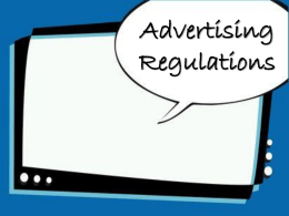 Advertising regulation