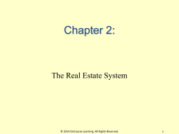 Chapter 2: The Real Estate System 1
