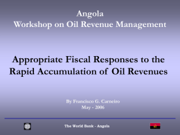 Angola Appropriate Fiscal Responses to the Rapid
