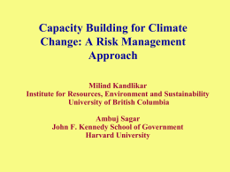 Capacity Building for Climate Change: