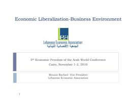 Economic Liberalization-Business Environment