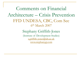 Stephany Griffith-Jones, Professor, Institute of Development Studies