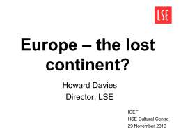 Europe – the lost continent