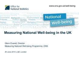 The UK-ONS Measuring National Well-being Programme