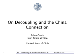 On Decoupling and the China Connection