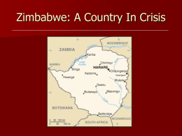 Zimbabwe: A Country In Crisis