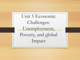 Unit 7 Economic Challenges: Unemployment, Inflation, and Poverty