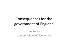 Consequences for the government of England