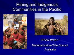 Mining and Indigenous Communities