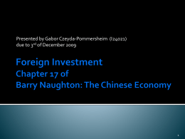 Foreign Investment Chapter 17