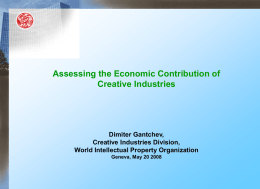 Assessing the Economic Contribution of Creative Industries