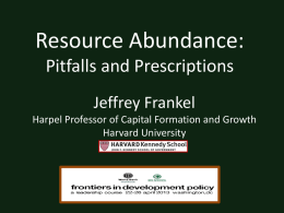 Resource Abundance: Pitfalls and Prescriptions