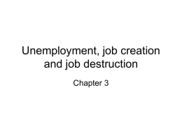 Unemployment,Job creation and job destruction