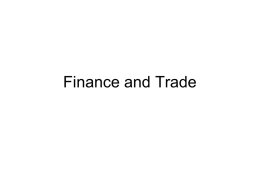 Finance and Trade