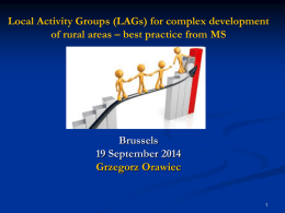 (LAGs) for complex development of rural areas