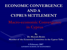 Macro-economic Convergence in Cyprus