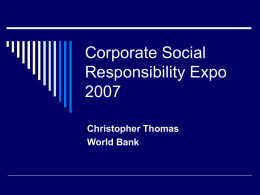 Corporate Social Responsibility Expo 2007