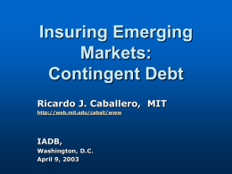 Insuring Emerging Markets: Contingent Debt