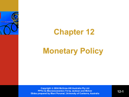 AS LR Monetary Policy and Equilibrium GDP