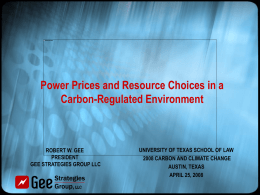Power Prices and Resource Choices in a Carbon
