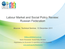 Review of Labour Market and Social Policies in the Russian