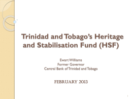 Heritage and Stabilisation Fund Update