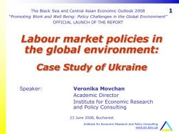 Labour market policies in the global environment