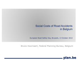 Social Costs of Road Accidents in Belgium