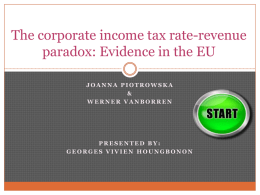The corporate income tax-revenue paradox: Evidence in the EU