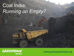 Coal India: Running on Empty, by Ashish Fernandes